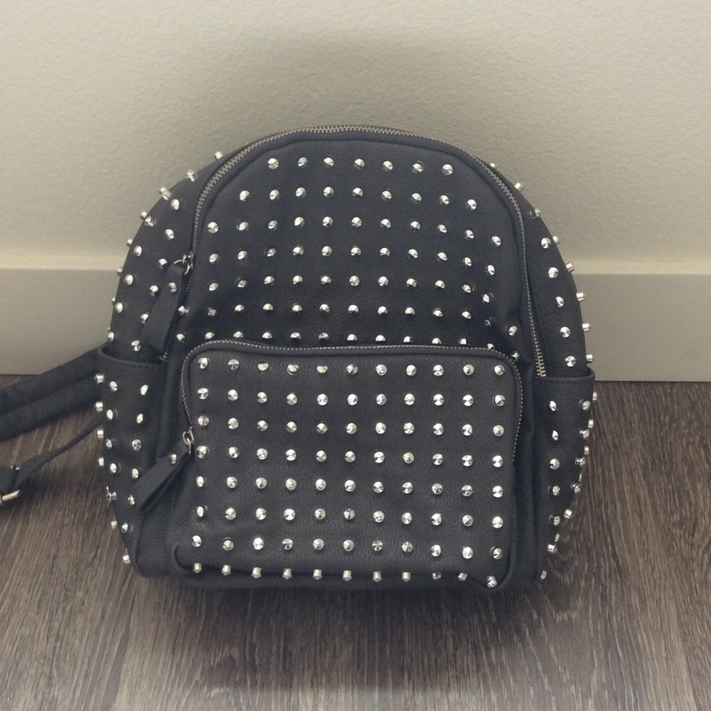 Urban Expressions Black Studded Backpack